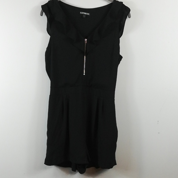 Express Other - Express Black sleeveless Ruffle Romper